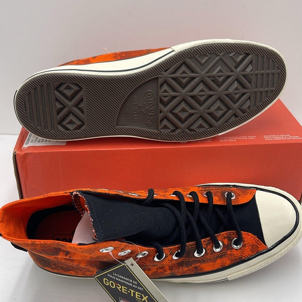 CONVERSE MENS High Tops CHUCK 70 GTX HI SHOES 'BOLD MANDARIN/ EGRET' Sneakers - Picture 5 of 16